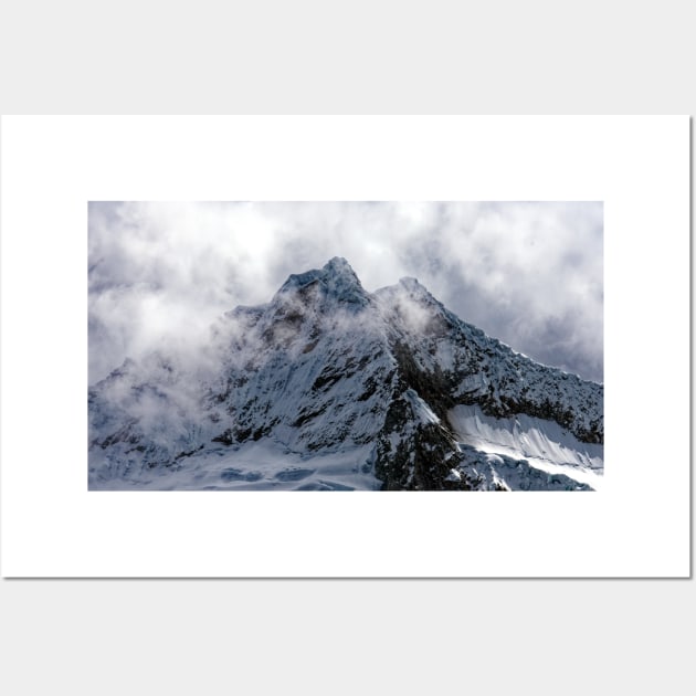 Savage cloud covered mountain Wall Art by stevepaint